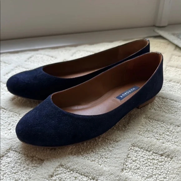 Margaux Blue Suede Flats Versatile Everyday Comfort 9 - Picture 2 of 5